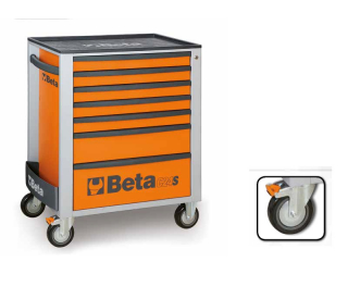 Beta Tools 2400S-O7 / E-M Beta Easy Tool trolley | Orange 7 Loading + Set 210-Piece